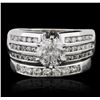 Image 1 : 14KT White Gold 2.79ctw Brilliant Cut Diamond Wedding Set