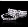 Image 3 : 14KT White Gold 2.79ctw Brilliant Cut Diamond Wedding Set