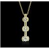 Image 1 : 14KT Yellow Gold 0.75ctw Diamond Pendant With Chain