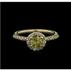 0.78ctw Yellow Diamond Ring - 14KT Yellow Gold