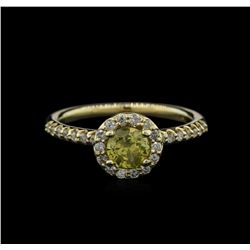 0.78ctw Yellow Diamond Ring - 14KT Yellow Gold