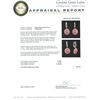 Image 3 : 14KT Rose Gold 11.54ctw Coral and Diamond Earrings