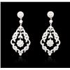 Image 1 : 18KT White Gold 1.35ctw Diamond Earrings