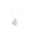 Image 1 : 14KT White Gold 0.74ctw Diamond Pendant With Chain