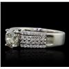 Image 2 : 18KT White Gold 1.58ctw Diamond Ring