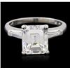 Image 1 : Platinum GIA Certified 3.35ctw Diamond Ring
