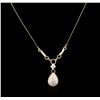 Image 2 : 14KT Yellow Gold 1.49ctw Diamond Necklace