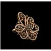 Image 2 : 18KT Yellow Gold 2.74ctw Fancy Brown Diamond Ring