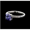 Image 2 : 14KT White Gold 1.55ct Tanzanite and Diamond Ring