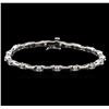 Image 1 : 14KT White Gold 0.76ctw Diamond Bracelet