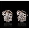 Image 1 : 14KT White Gold 1.23ctw Diamond Stud Earrings