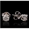 Image 2 : 14KT White Gold 1.23ctw Diamond Stud Earrings