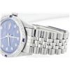 Image 4 : Rolex Stainless Steel Sapphire and Diamond DateJust Men's Watch