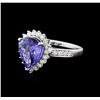 Image 2 : 14KT White Gold 2.43ct Tanzanite and Diamond Ring