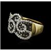 Image 2 : 14KT Yellow Gold 1.11ctw Diamond Ring