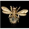 Image 2 : 14KT Yellow Gold 1.72ct Agate Bee Pin