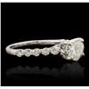 Image 2 : 14KT White Gold EGL Certified 1.53ctw Diamond Ring
