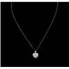 Image 1 : 18KT White Gold 1.43ctw Diamond Pendant With Chain
