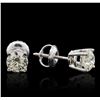 Image 2 : 14KT White Gold 1.00ctw Diamond Solitaire Earrings
