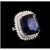 Image 2 : 14KT White Gold GIA Certified 43.23ct Tanzanite and Diamond Ring