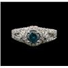 Image 1 : 1.22ctw Fancy Blue Diamond Ring - 14KT White Gold