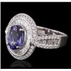 Image 2 : 18KT White Gold 2.45ct Tanzanite and Diamond Ring