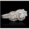 Image 2 : 14KT White Gold 1.96ctw Diamond Ring