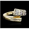 Image 2 : 14KT Two-Tone Gold 0.25ctw Diamond Ring