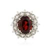 Image 1 : 14KT White Gold 5.43ct Spessartite and Diamond Ring
