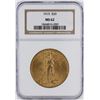 Image 1 : 1915 $20 NGC MS62 Double Eagle St. Gaudens Gold Coin