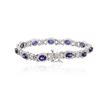 Image 2 : 14KT White Gold 5.72ctw Sapphire and Diamond Bracelet