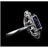 Image 3 : 14KT White Gold 10.37ct Sapphire and Diamond Ring