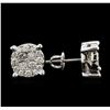Image 2 : 1.10ctw Diamond Stud Earrings - 14KT White Gold