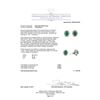 Image 3 : 2.45ctw Emerald and Diamond Earrings - 14KT White Gold