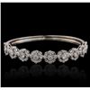 Image 1 : 14KT White Gold 2.74ctw Diamond Bangle Bracelet