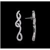 Image 2 : 3.44ctw Diamond Earrings - 18KT White Gold