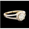 Image 2 : 14KT Yellow Gold 1.34ctw Diamond Ring