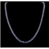 Image 1 : 14KT White Gold 36.62ctw Blue Sapphire Necklace