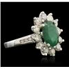 Image 2 : 14KT White Gold 2.49ct Emerald and Diamond Ring