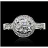 Image 1 : 14KT White Gold 1.60ctw Diamond Ring