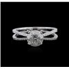 Image 1 : 18KT White Gold 1.69ctw Diamond Ring
