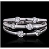 Image 1 : 14KT White Gold 0.60ctw Diamond Ring