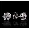 Image 2 : 14KT White Gold 0.60ctw Diamond Earrings
