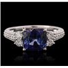 Image 1 : 14KT White Gold 2.52ct Tanzanite and Diamond Ring