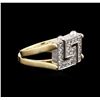 Image 2 : 14KT Two-Tone Gold 0.90ctw Diamond Ring