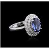 Image 2 : 14KT White Gold 2.28ct Tanzanite and Diamond Ring