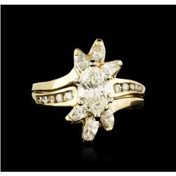 14KT Yellow Gold 1.86ctw Diamond Wedding Ring Set