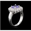 Image 5 : 14KT White Gold 1.52ct Tanzanite and Diamond Ring