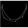 Image 1 : 14KT Yellow Gold 0.30ctw Diamond Necklace