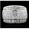 Image 1 : 18KT White Gold 4.92ctw Diamond Ring